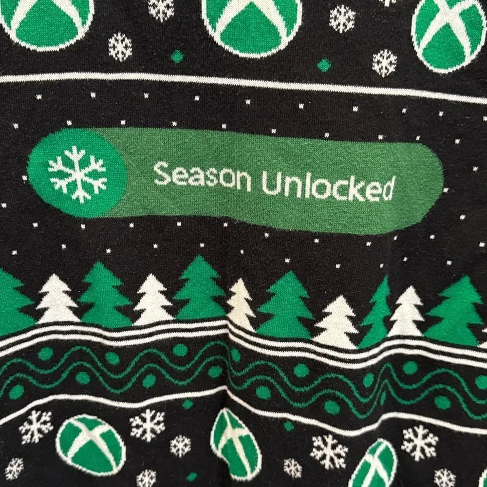Microsoft Xbox Season Unlocked Ugly Christmas Holiday Sweater,Size 2XL